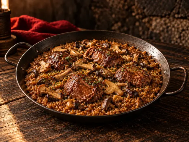 Arroz con carrilleras