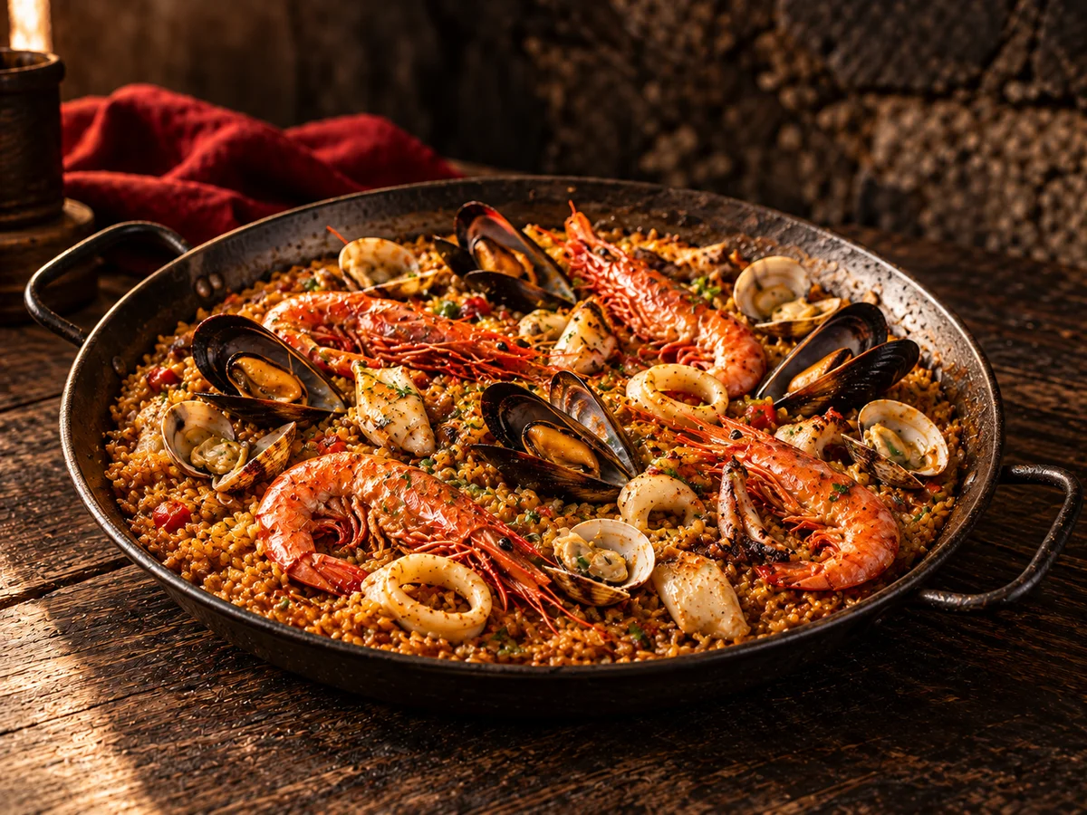 Paella de marisco
